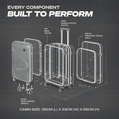 Movato Phoenix Trolley Bag - Cabin (55 cm)