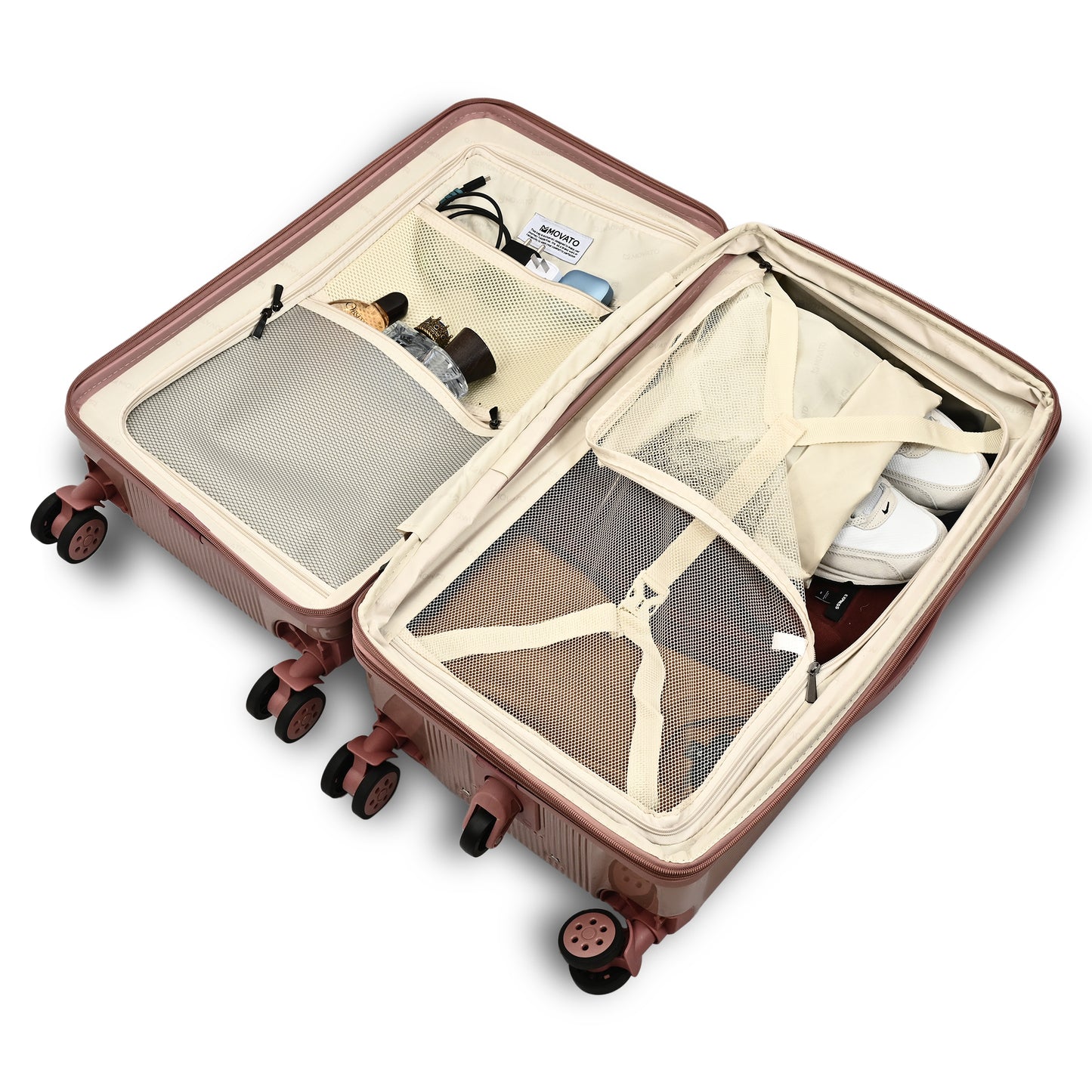 Movato Austin Trolley Bag - Set of 3(Cabin + Medium + Large)