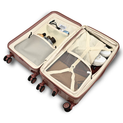 Movato Austin Trolley Bag - Set of 3(Cabin + Medium + Large)