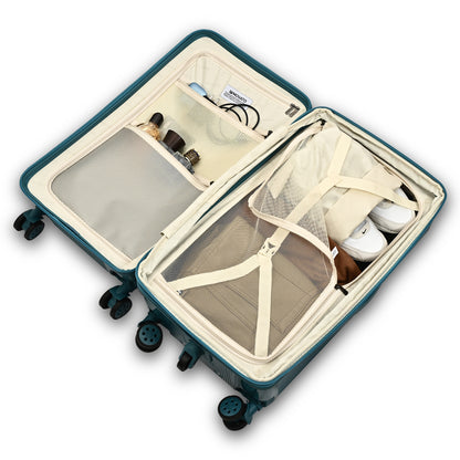 Movato Austin Trolley Bag - Set of 3(Cabin + Medium + Large)