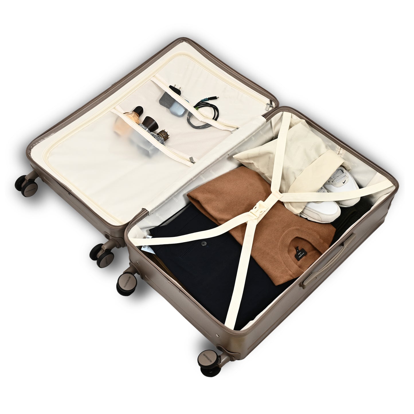 Movato Bizz Trolley Bag - Set of 2 (Cabin + Large)