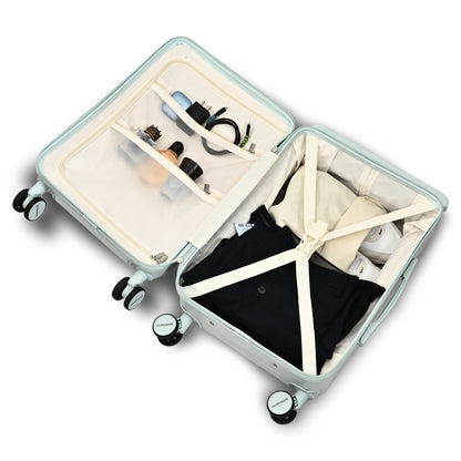Movato Bizz Trolley Bag - Set of 2 (Cabin + Large)