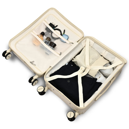 Movato Bizz Trolley Bag - Set of 2 (Cabin + Large)