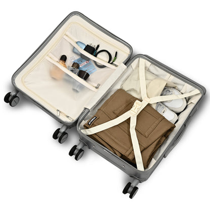 Movato Bizz Trolley Bag - Set of 2 (Cabin + Large)
