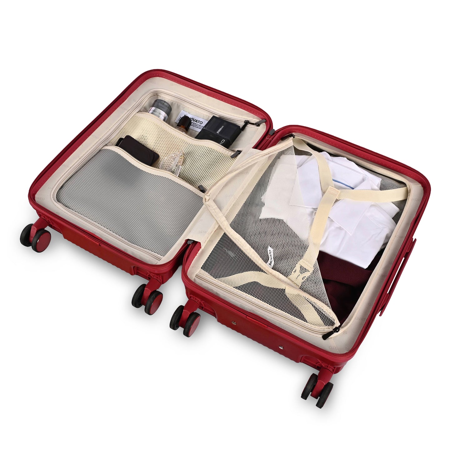 Movato Denver Trolley Bag - Set of 3 - (Cabin + Medium + Large)