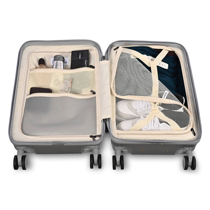 Movato Denver Trolley Bag - Set of 3 - (Cabin + Medium + Large)