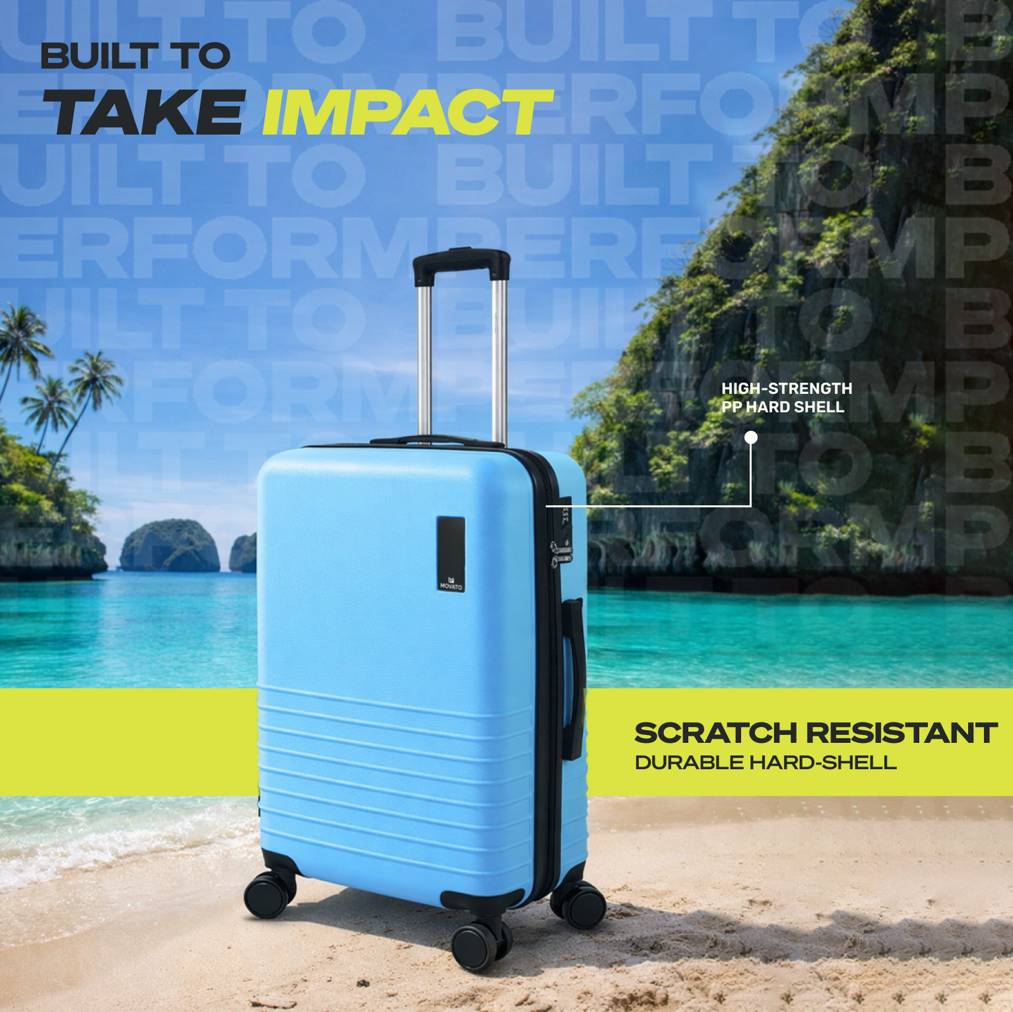 Movato Madison Trolley Bag - Set of 2 (Cabin + Medium)