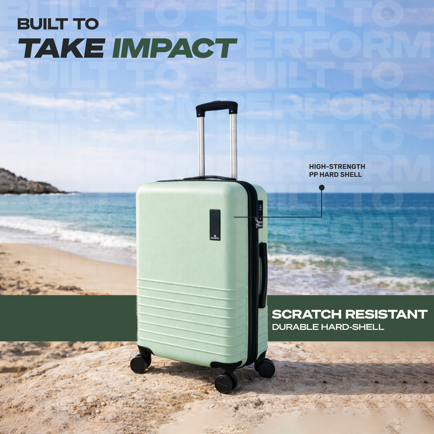 Movato Madison Trolley Bag - Set of 2 (Cabin + Medium)