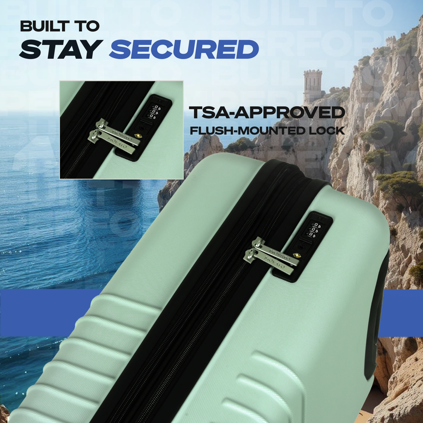 TSA-Approved Flush-Mounted Combination Lock