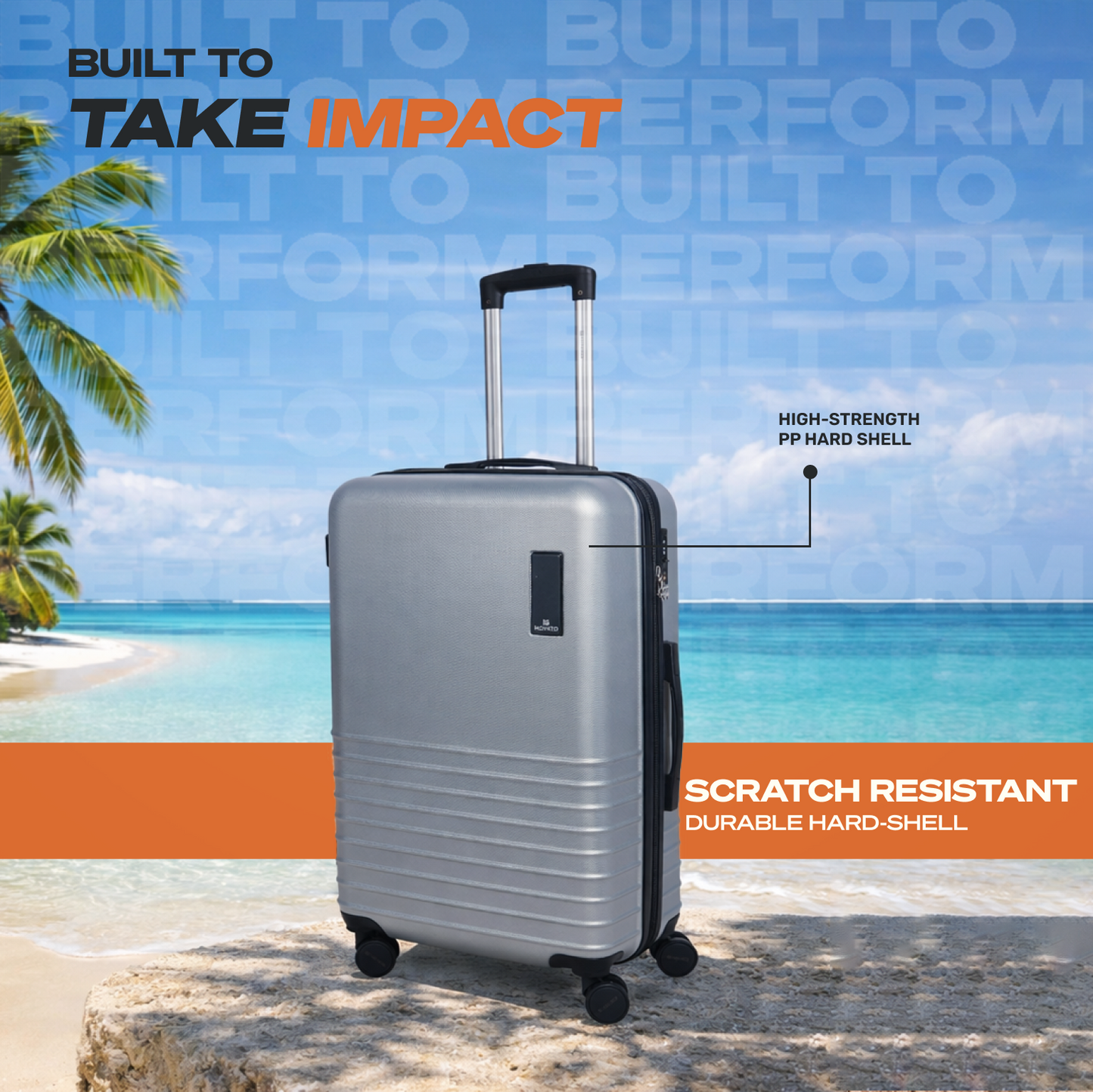 Movato Madison Trolley Bag - Set of 2 (Cabin + Medium)