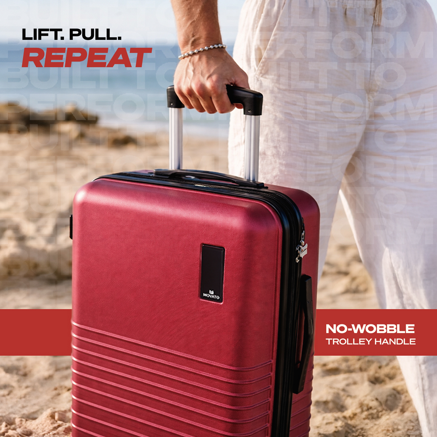 Movato Madison Trolley Bag - Set of 2 (Cabin + Medium)