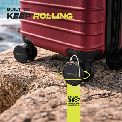 Movato Madison Trolley Bag - Set of 2 (Cabin + Medium)