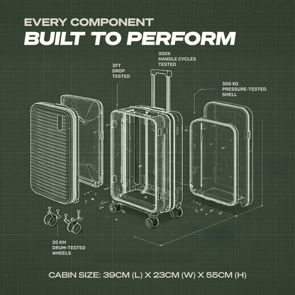 Movato Orlando Trolley Bag - Cabin (55 cm)