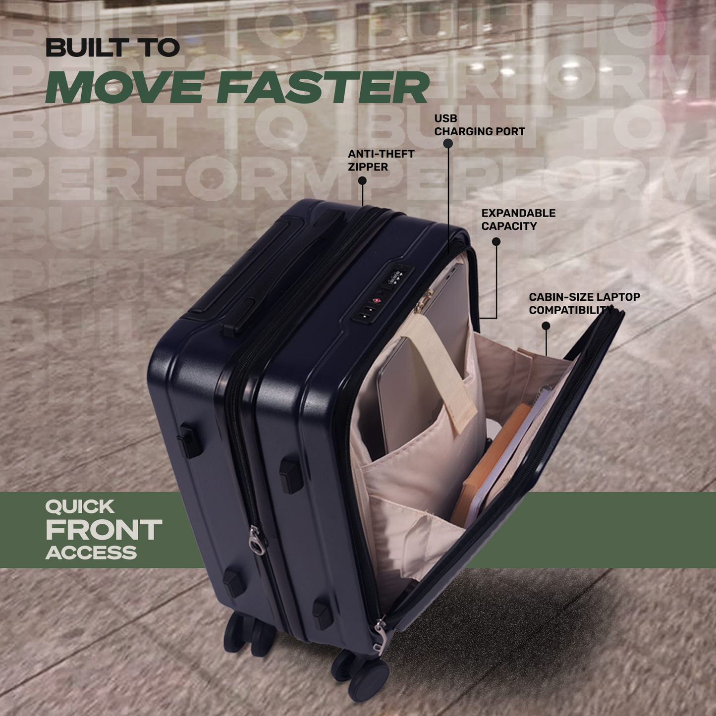 Movato Orlando Trolley Bag - Large (76 cm)