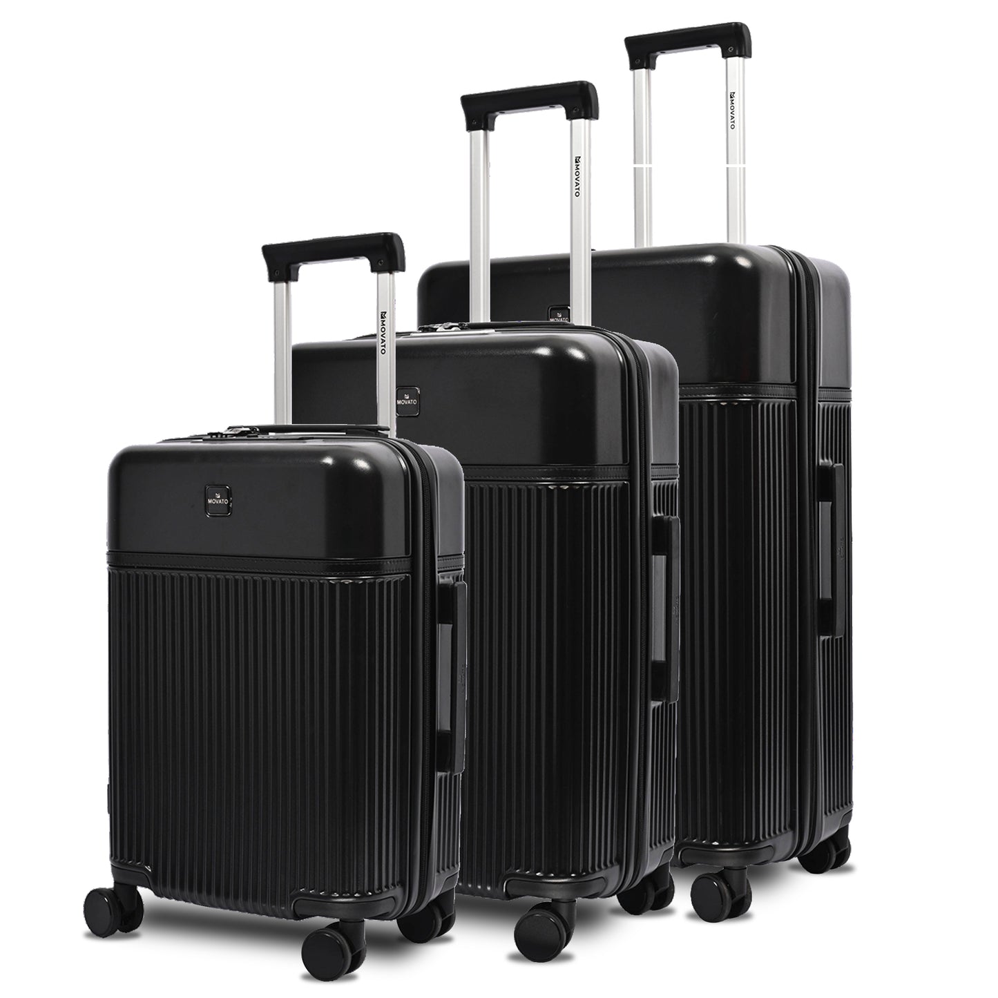 Movato Denver Trolley Bag - Set of 3 - (Cabin + Medium + Large)