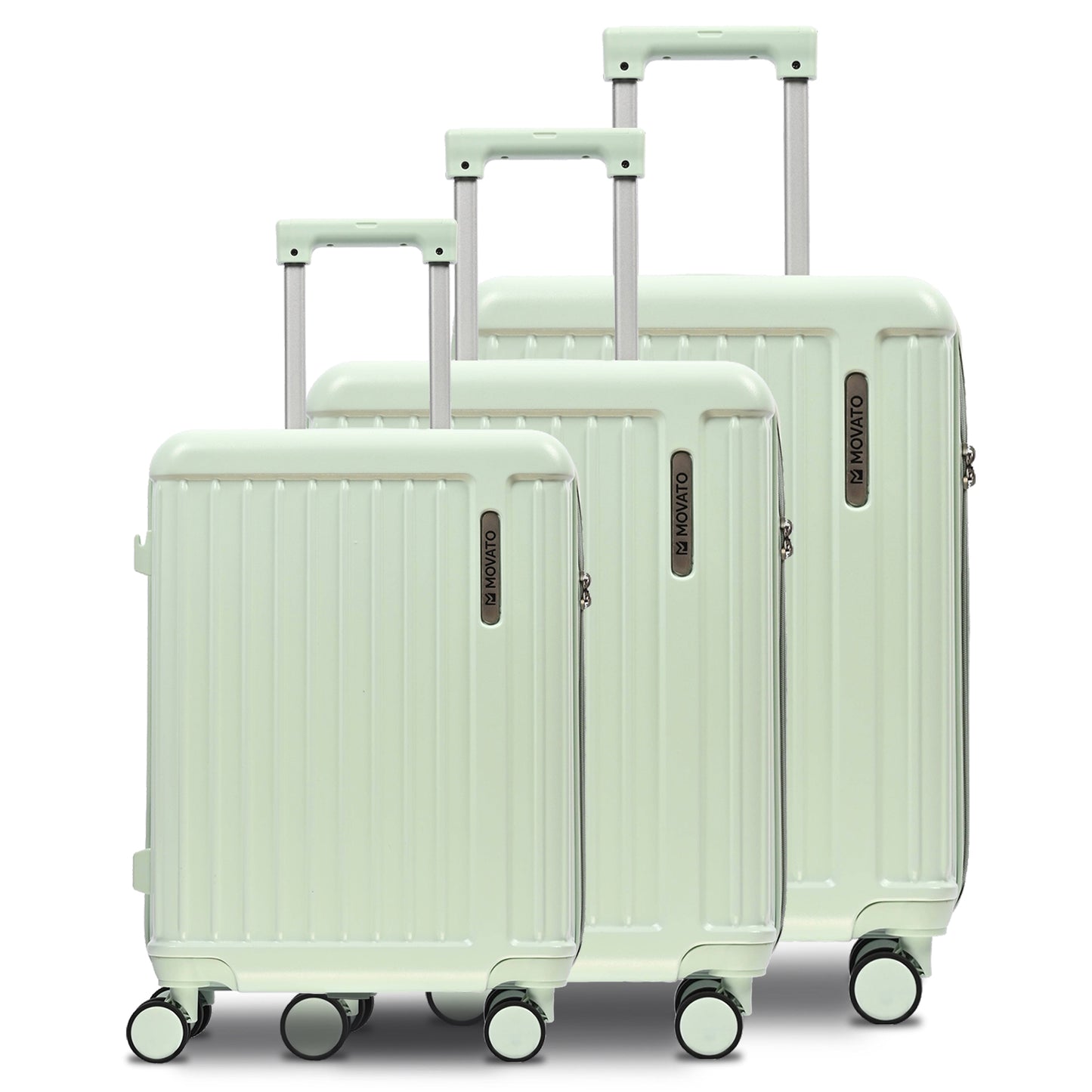 Movato Boston Trolley Bag - Set of 3 - (Cabin + Medium + Large)