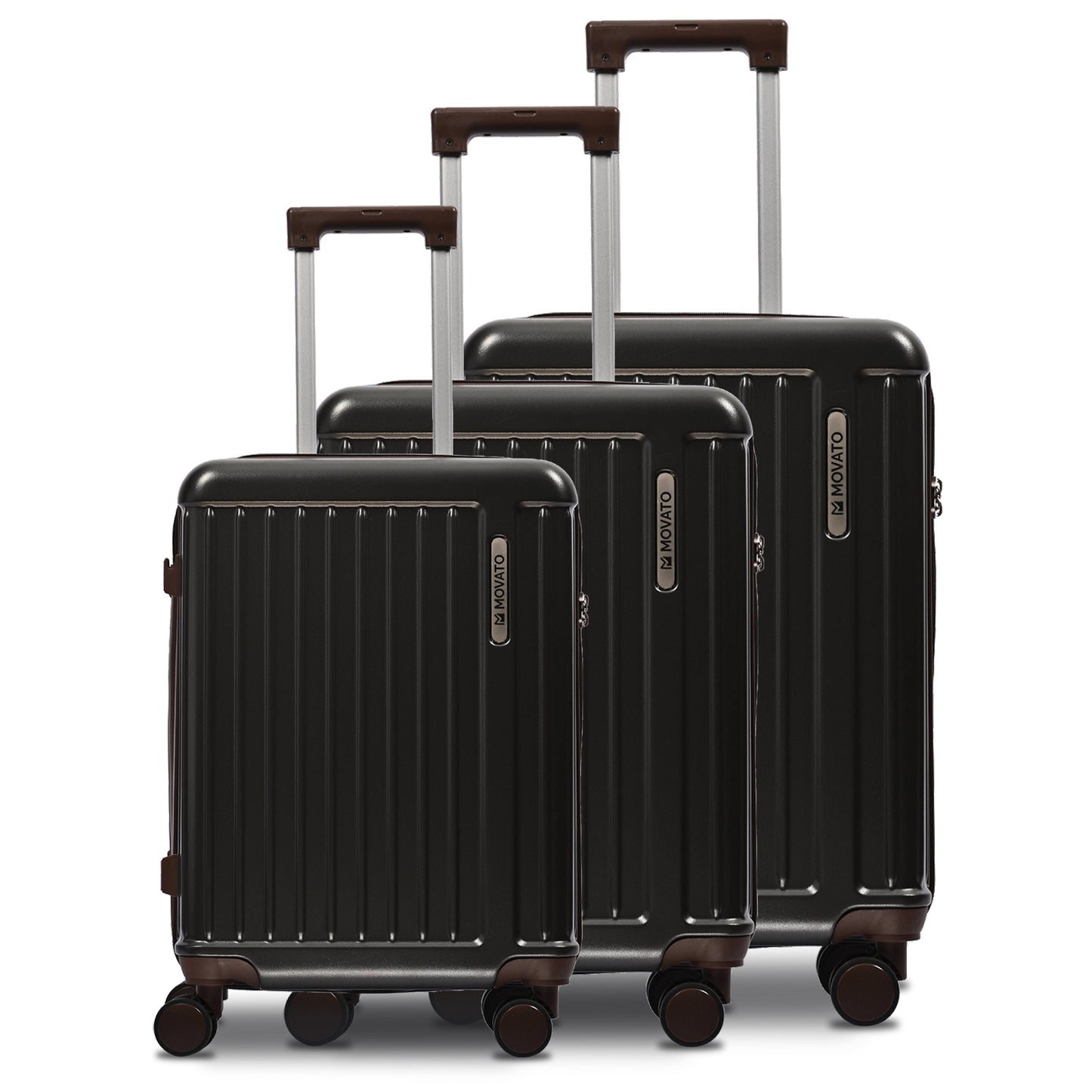 Movato Boston Trolley Bag - Set of 3 - (Cabin + Medium + Large)